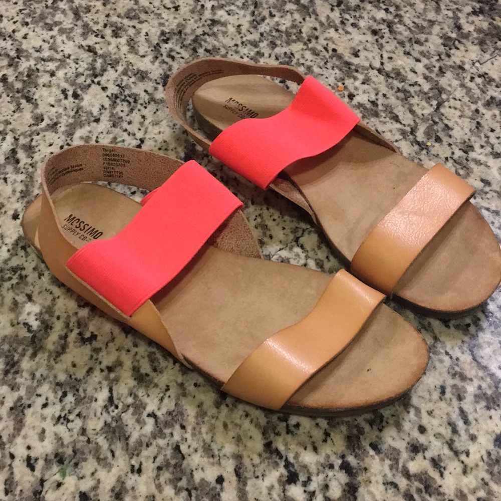 Neon Pink Cork Flats